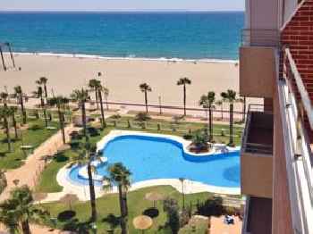 Apartment with 2 bedrooms in Roquetas de Mar with wonderful sea view shared pool furnished terrace 10 m from the beach 201